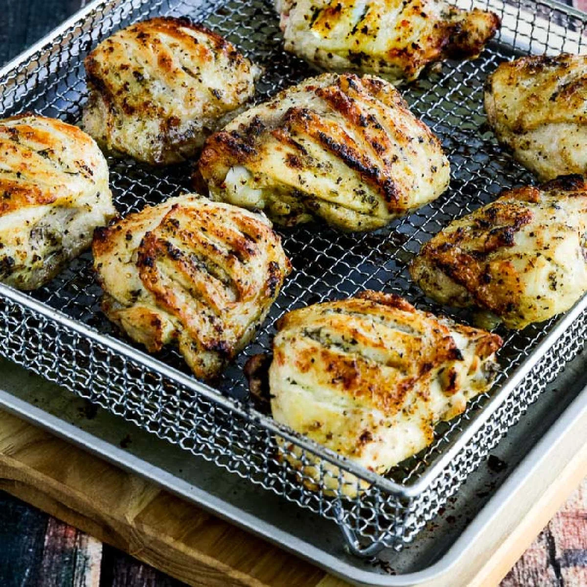 Herb-Marinated Air Fryer Chicken Thighs (Video)