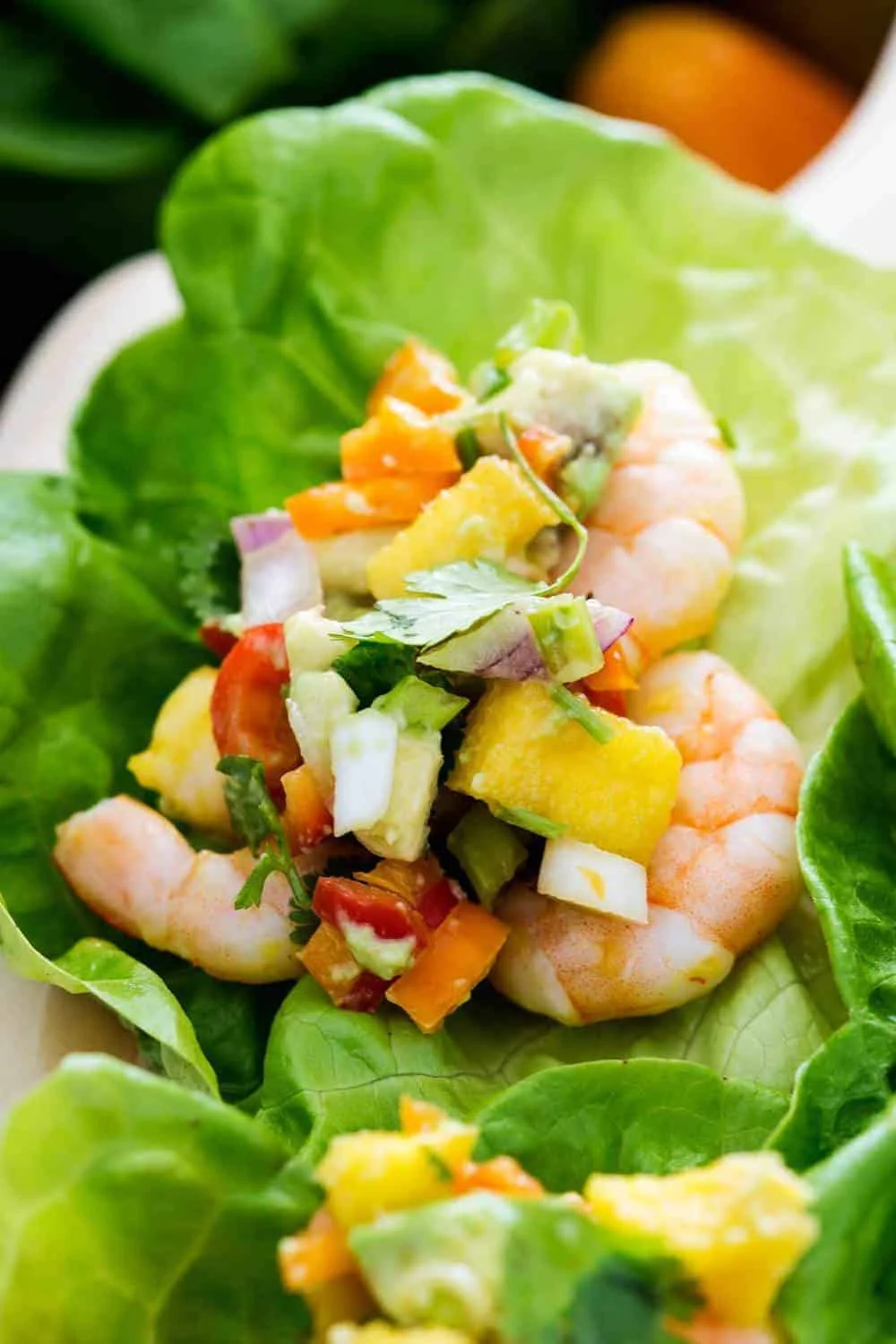 Mango Shrimp Lettuce Wraps