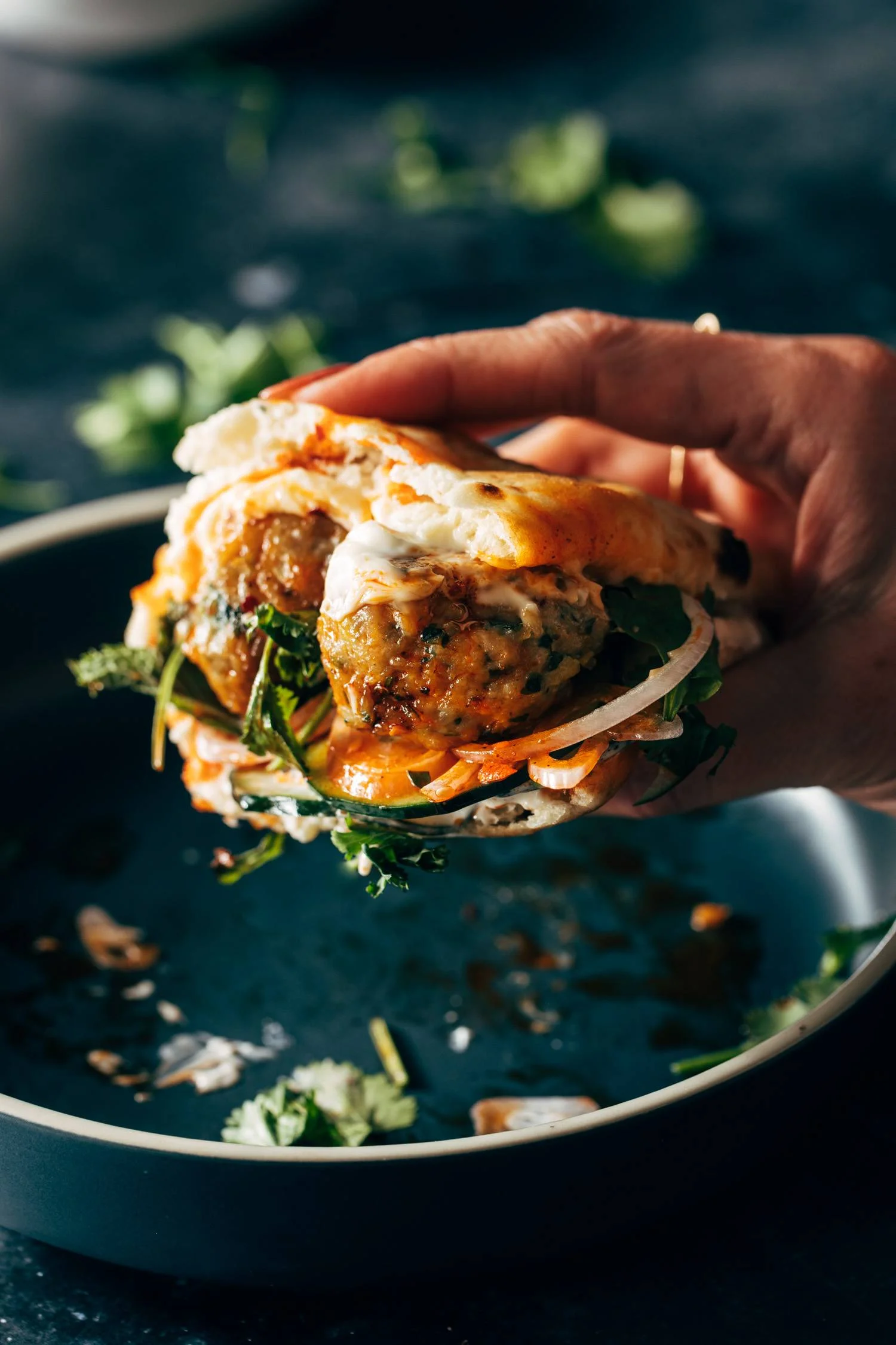 Ginger Chicken Meatball Sandos Recipe