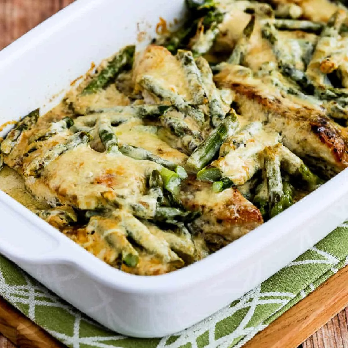 Chicken and Asparagus with Three Cheeses (Video)