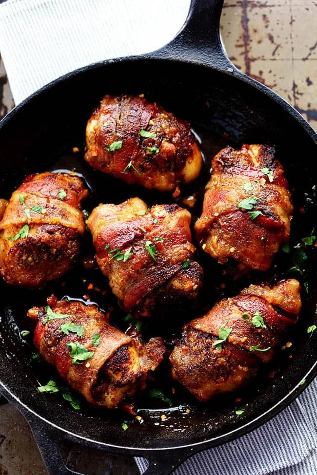 Sweet and Spicy Bacon Wrapped Chicken