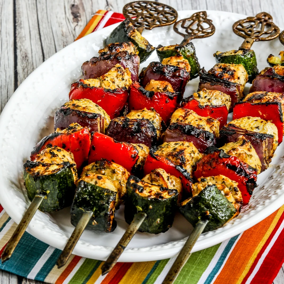 Grilled Chicken Kabobs with Vegetables