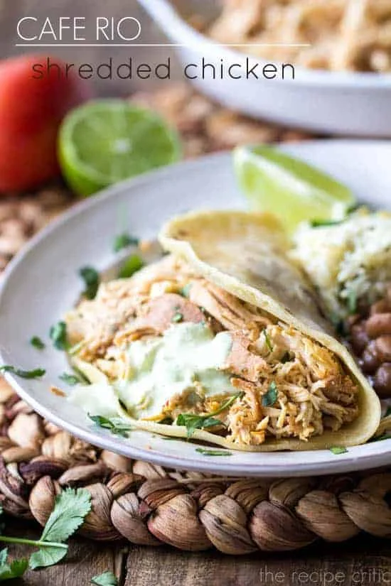 Cafe Rio Shredded Chicken Copycat
